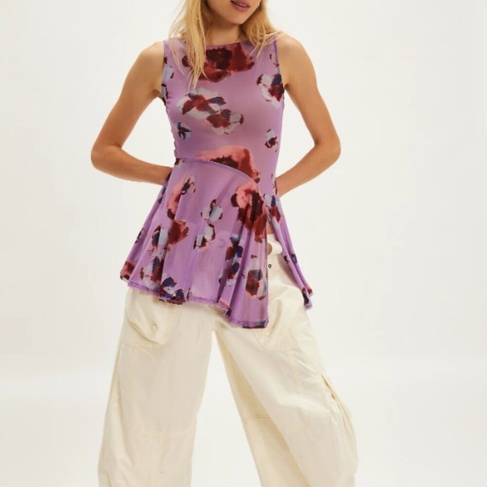NWT Free People Lavender Chrissy Tunic Size Small